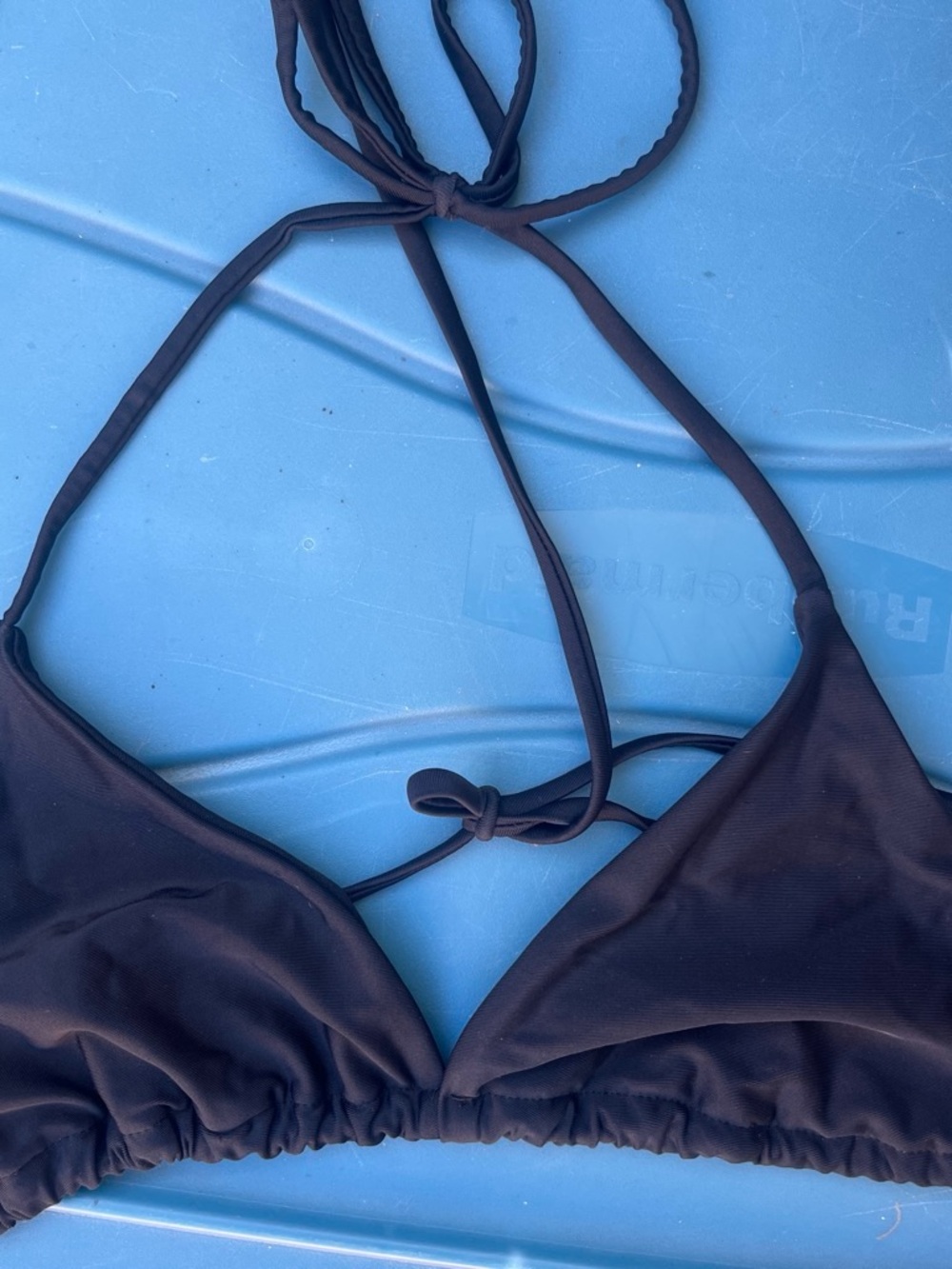 Classic Black Triangle Bikini Top - Women's Swim